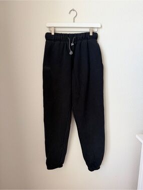 Set active black drawstring sweatpants